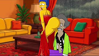 Simpson characters enjoy sexual and kinky perversions in this cartoon parody