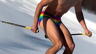 TRANS in SPORTS vol three. GOLF, HOCKEY, AND SKIING - Super hot AI generated Studs Athletes Toying Stiff in Gorgeous Crossdress Clothes