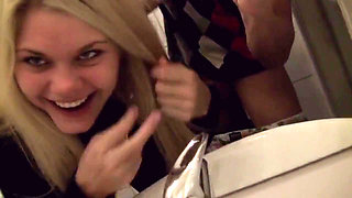 Sex Date with a Blowjob and Fucking in the Toilet in the Restaurant