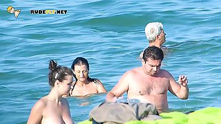 Fresh young nudist chicks caught on a voyeur camera