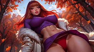 Daphne Blake Sexy Dance In Red Panties For Adult Boys. Bouncing Boobs AI