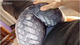 Step-sis Teases Me With Her Bubble Butt In Tight Gym Shorts Until I Cum Twice