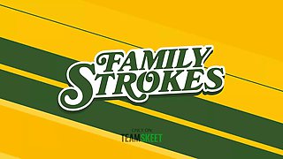 Familystrokes - my hot step-mother caught me and my sister-in-law and joined for passionate nail sesh