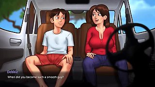 Joyboymemes Summertime Saga: Busty Stepmom Gives Best Blowjob to Huge Cock