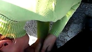Russian Amateur Couple's Outdoor Car Adventure