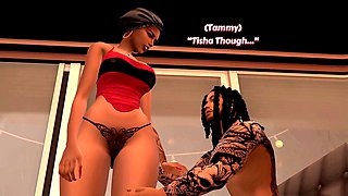 Ebony, fellatio, cartoon