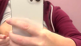 Risky Public Toilet Masturbation Pissing