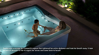 Awam Real Fucking - Desperate and Horny Sophia Seeks Out Sam and the Ending with a Rough Fuck in the Jacuzzi
