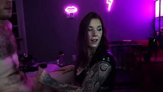Extreme amateur pov blowjob with brunette babe