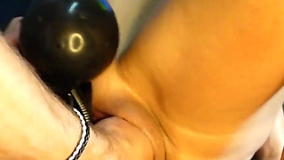 Real Homemade MILF Fisting Squirting Pumping Dildo Stretching Her Little Pussy