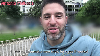 Argentina Public Prank Blowjob: Shy Latina Lara Gets Facial Cumshot in Park