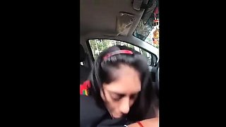 Indian Girl Blowjob in Car
