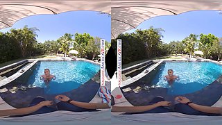 Dana DeArmond's son's massive shaft gets pounded by a hot MILF in virtual reality POV