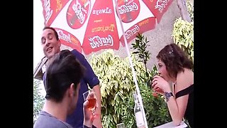 French babes Emy Russo take big dick anal threesome doggy style