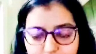 A fat horny indian girl watching dick masturbation and cumshot on webcam
