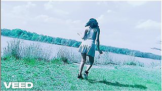 Mini Skirt Pov Minah Khali Public Exhibitionist Wife Private Bike Trails, Park, Beach, Ocean Views