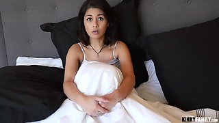Cute stepsister might look shy but she is one helluva dick rider with a big ass