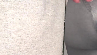She Lets a Stranger Touch Her Ass and She Grabs His Hard Cock
