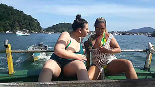 Exhibitionism on the Boat in Public with Paty Butt and Her Stepcousin Agatha Ludovino