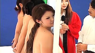 Beautiful Japanese babes getting used by horny old men