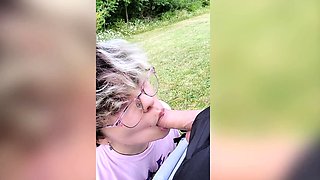 Amateur milf car outdoor handjob