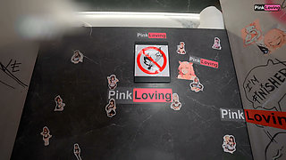 Gloryhole in Public Toilet: She Sucks, Footjobs and Rides the Cock From the Wall Until Cum in Mouth