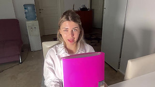 Secretary Jumps on Boss's Dick