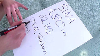 Fucking a Blonde Horny Slut Shaved Wet Pussy