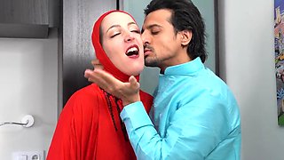 Muslim lady getting pounded with passion in missionary