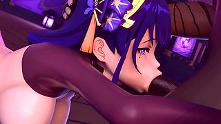 Genshin Impact - Raiden Shogun Gangbang by Hilichurl (4K Animation with Sound)