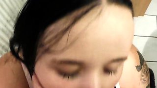 Amateur Italian Girl Swallows Cum After Rough Blowjob