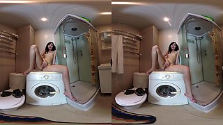 Lolli Luna In The Shower - Asian Teen Striptease Fingering