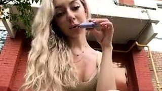 Blonde teen Sierras first erotic masturbation video