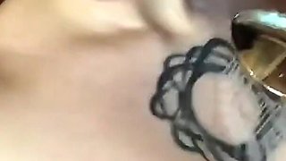 A Girl with Big Tits Cheats and Fucks Herself in the Shower While Her Boyfriend Is Relaxing!