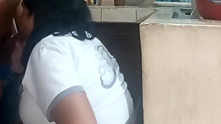 Maid Fucking and Sucking When She Washes Dirty Dishes