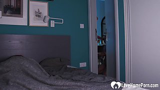 Cute ginger girl gets doggy style plowing at night