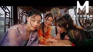 Asian Halloween Cosplay Orgy - Big Tits & Big Ass Babes Fuck in Hotel Room