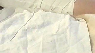 She's bound on a bed, throated and pussyfucked by a big cock with no mercy