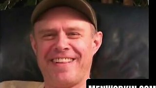 Mature fellow strokes rock hard until he pumps out a XXL blast