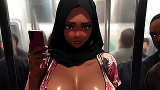 Somali BBW Proves Devotion by Drinking Cum in Hentai Cartoon