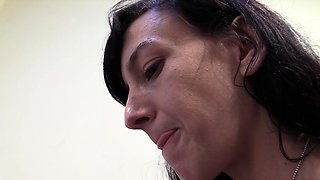 Homemade amateur riding cock cumshot swallow in lingerie