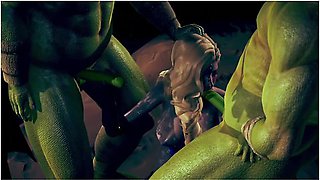 Female Knight Lose To Monster Ork - Episode.19