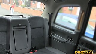 Faux taxi - Jasmine Jae gets a exercise on the back seat and pisses outside utter scene