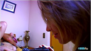 Gal With Blonde Hair Gets Fucked By Her Horny Man On A Sunday