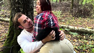 Russian brunette with big boobs has dirty fuck