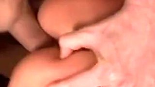 Sexy Brunette Gets Fucked by Three Big Cocks Sucking Their Cocks and Gets Cum on Her Face