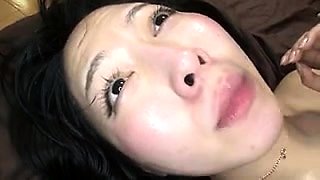 Buxom Asian slut can't get enough hardcore sex and bukkake