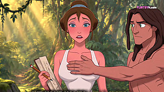 Tarzan Had Never Touched a Woman Before - Jane Let Him Explore Every Inch, and He Didn't Stop at Her Shoulders ( AI Generated )