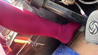 Asian Car Fettish Girl - I Did Warmup The Bus Before