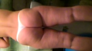 stepmom's muscular ass in a thong (voyeur)